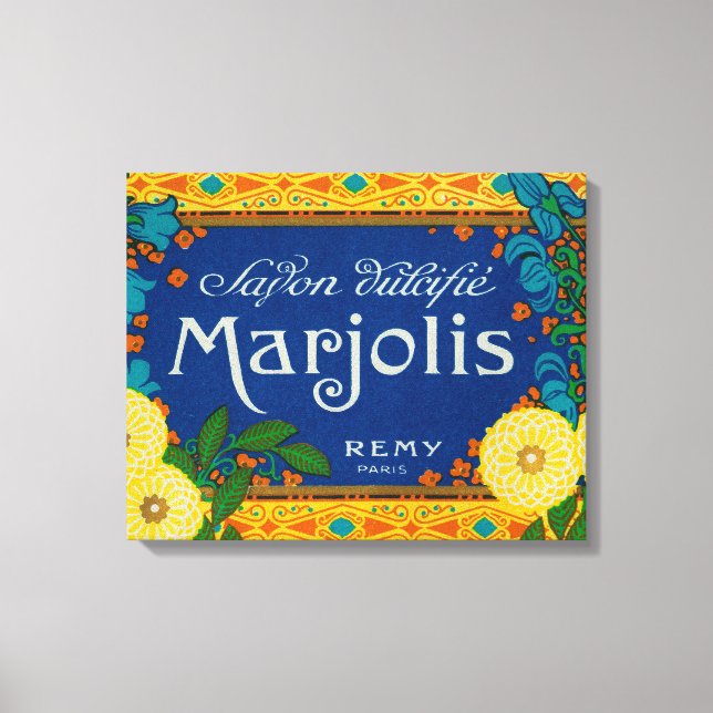 Marjolis Soap LabelParis, France Canvas Print (Front)