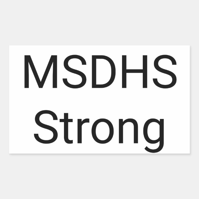 Marjory Stoneman Douglas High School Strong Rectangular Sticker (Front)