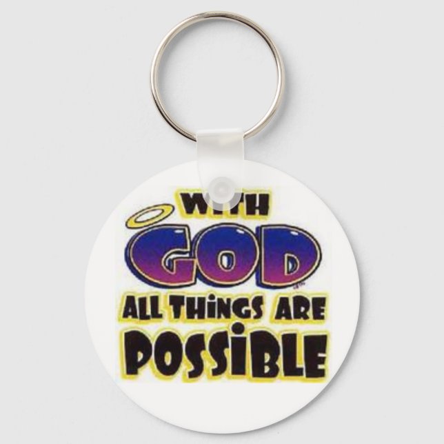 mark 10:27 Key Chain (Front)