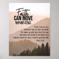 Mark 11:23 Faith Can Move Mountains Bible