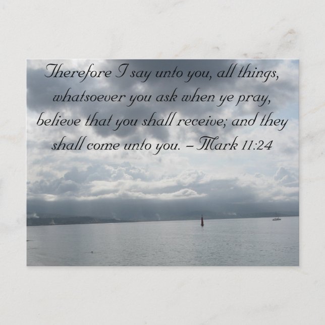 Mark 11:24 - Faith Postcard (Front)