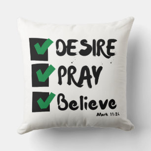 Mark 11:24 KJV Bible Scripture Cushion