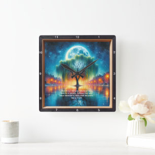 Mark 11:24 Renewal: Personalised Faith Inspiration Square Wall Clock