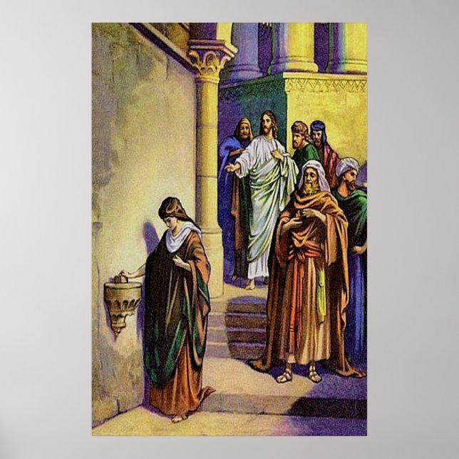 Mark 12:41-44 A Widow Gives All She Has poster (Front)