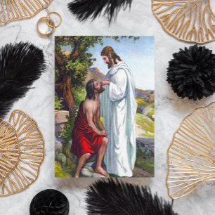 Mark 8:22-26 Jesus Heals a Blind Man postcard