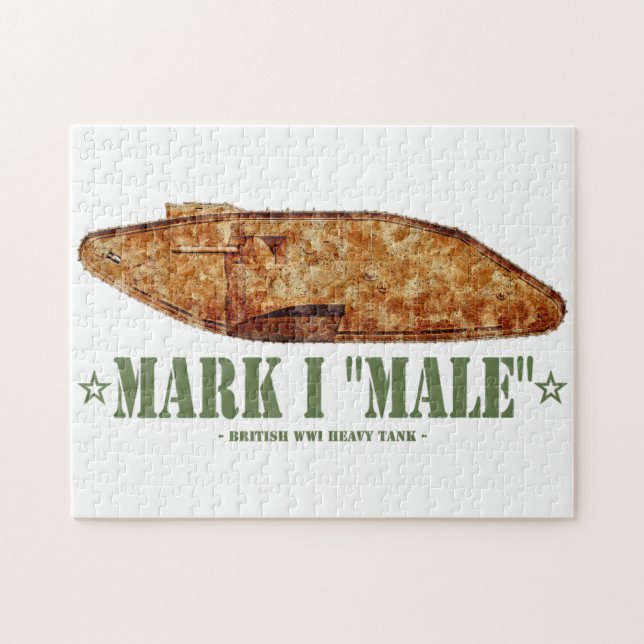 Mark I Male World War One British Heavy Tank WWI Jigsaw Puzzle (Horizontal)