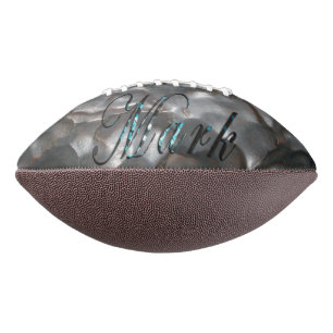 Mark Name Logo On Metallic Meteorite Print, Football
