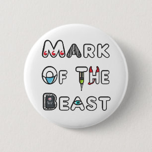 Mark Of The Beast 6 Cm Round Badge