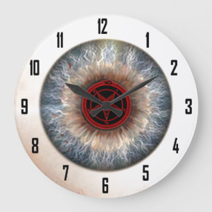 MARK of the DEVIL EYEBALL Large Clock