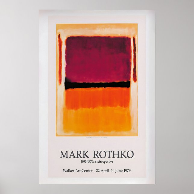 Mark Rothko 1979 Exhibition Poster Vintage (Front)