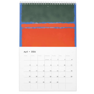 Mark Rothko art in digital style  Calendar