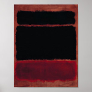 Mark Rothko - Black in Deep Red - 1957 Poster