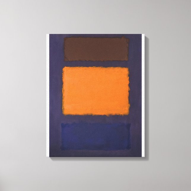 Mark Rothko - Brown, Orange, Blue on Maroon - c.19 Canvas Print (Front)
