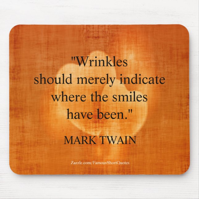 Mark Twain Birthday Quote With Hearts Mouse Pad (Front)