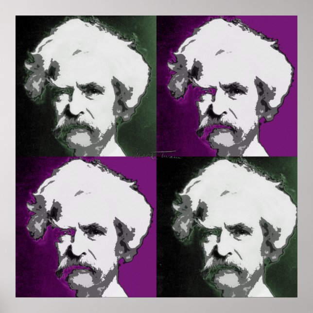 Mark Twain Pop Art Print (Front)