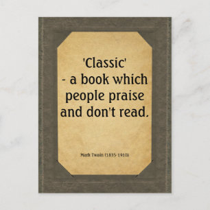 Mark Twain quote on books Postcard
