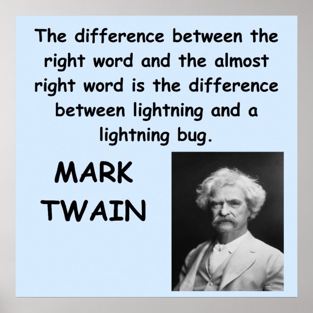 Mark Twain quote Poster (Front)
