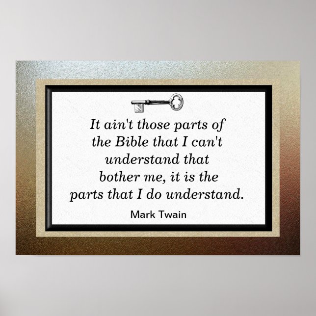Mark Twain Quotes Poster (Front)