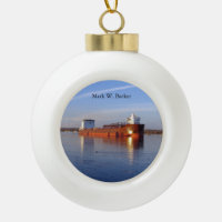 Mark W. Barker ball or snowflake ornament