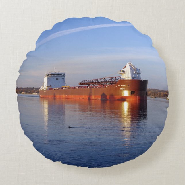 Mark W. Barker round pillow (Front)