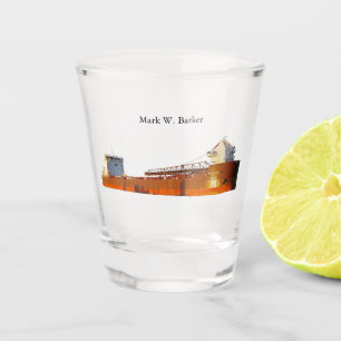Mark W. Barker shot glass