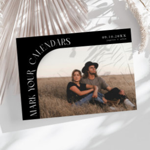 Mark Your Calendars Black Curved Frame Photo Save The Date