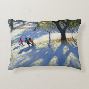 Markeaton Park early snow Decorative Cushion
