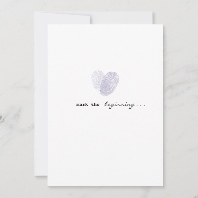 Marked Love Wedding Invitation (Front)