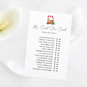 Market Bridal Shower He Said She Said game 