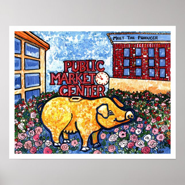 Market Centre Pig Poster (Front)