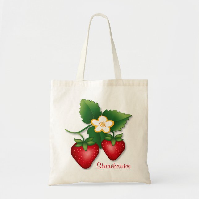 Market Companion Strawberry Tote Bag (Front)
