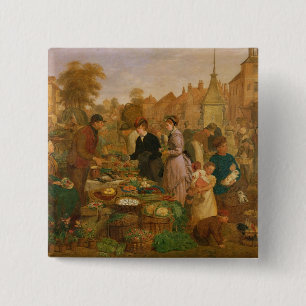 Market Day 15 Cm Square Badge