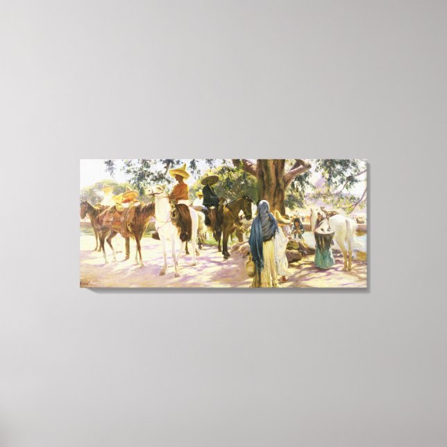 Market day at San Gabriel , Mexico Canvas Print (Front)