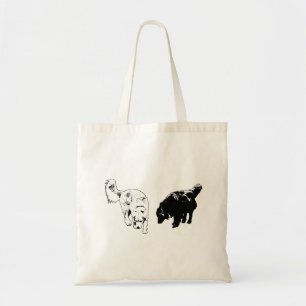 Market-Day Outline — Retriever Duo Tote Bag