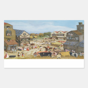 Market Day Rectangular Sticker