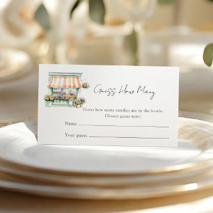 Market Flower Shop Bridal Shower Guess How Many Enclosure Card