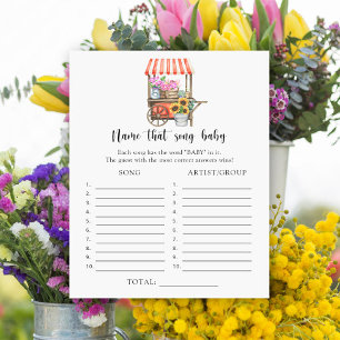 Market flowers baby shower - Name that Baby Song