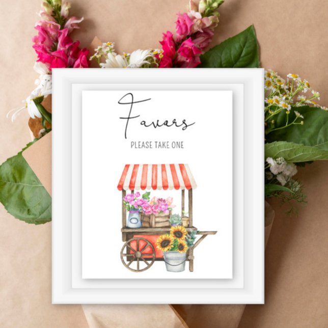 Market flowers - Favours, please take one poster (Creator Uploaded)