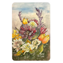 Market Flowers Magnet