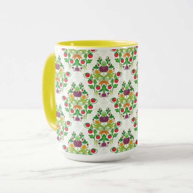 Market Fresh Damask Mug (Front Left)