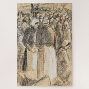 Market in Gisors by Camille Pissarro Jigsaw Puzzle