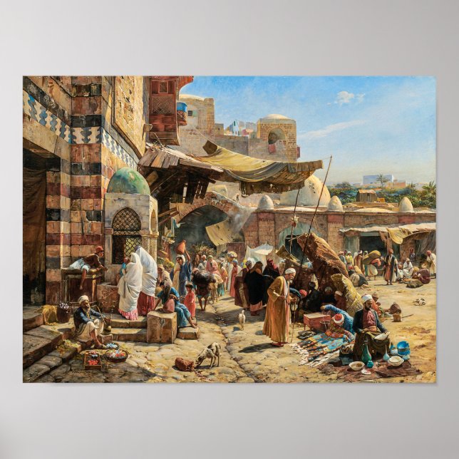 Market in Jaffa | Gustav Bauernfeind | Poster (Front)