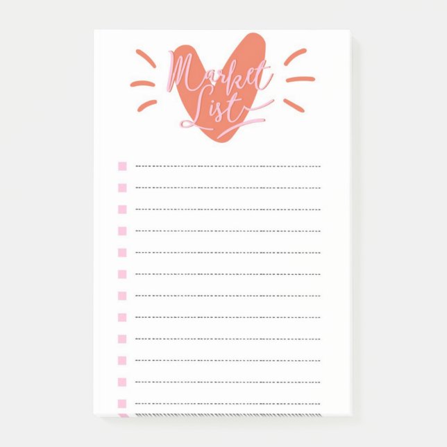 Market List Post-it Notes (Front)