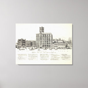 Market North side Geary and Kearny Canvas Print
