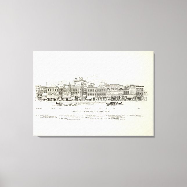 Market North side Grant Canvas Print (Front)
