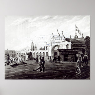 Market Place, engraved by Daniel Havell  1820 Poster