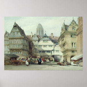 Market Place, Frankfurt Poster