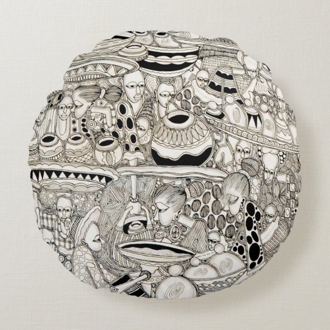 Market place round cushion (Front)