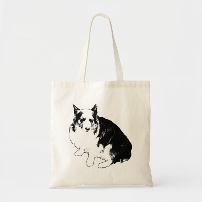 Market Run Corgi Tote Bag (Front)