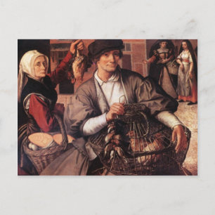 Market Scene postcard